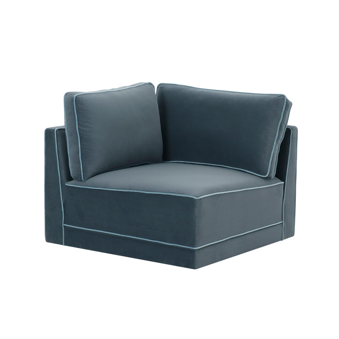 Willow Performance Velvet Modular Corner Chair - Home And Beyond