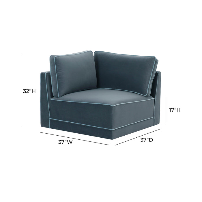 Willow Performance Velvet Modular Corner Chair - Home And Beyond