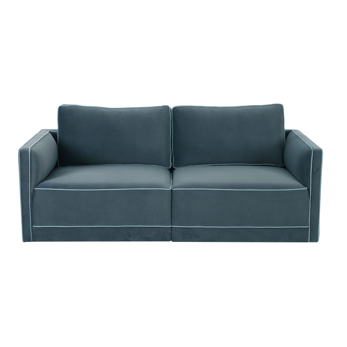 Willow 74" Performance Velvet Modular Loveseat - Home And Beyond