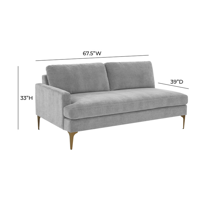 Serena 68" Performance Velvet Modular Loveseat - Home And Beyond