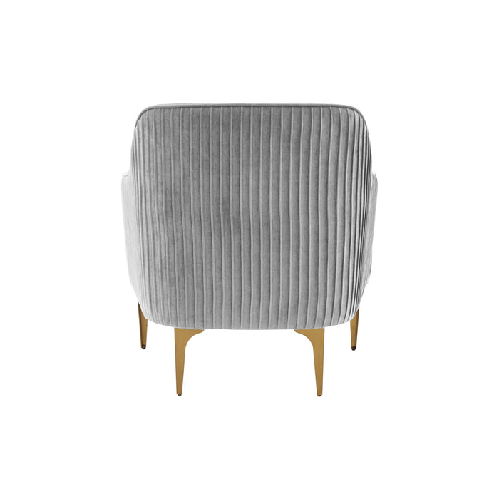 Serena Performance Grey Velvet Accent Chair