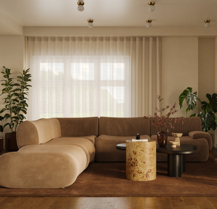 Zenith 5-Piece Performance Velvet Modular Sectional - Home And Beyond