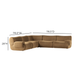 Zenith 5-Piece Latte Brown Performance Velvet Modular L-Sectional - Home And Beyond