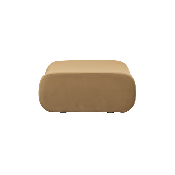 Zenith Latte Brown Performance Velvet Ottoman - Home And Beyond