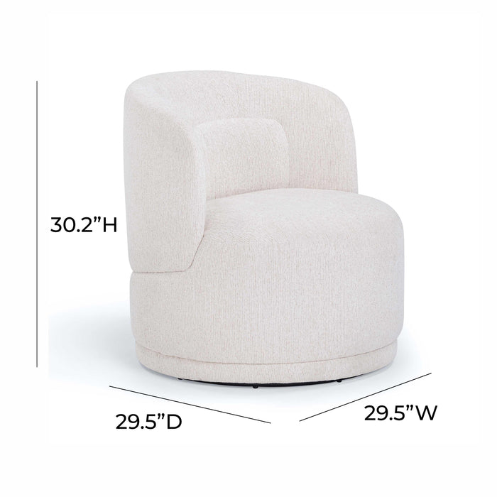 Massa Textured Performance Fabric Swivel Accent Chair - Home And Beyond