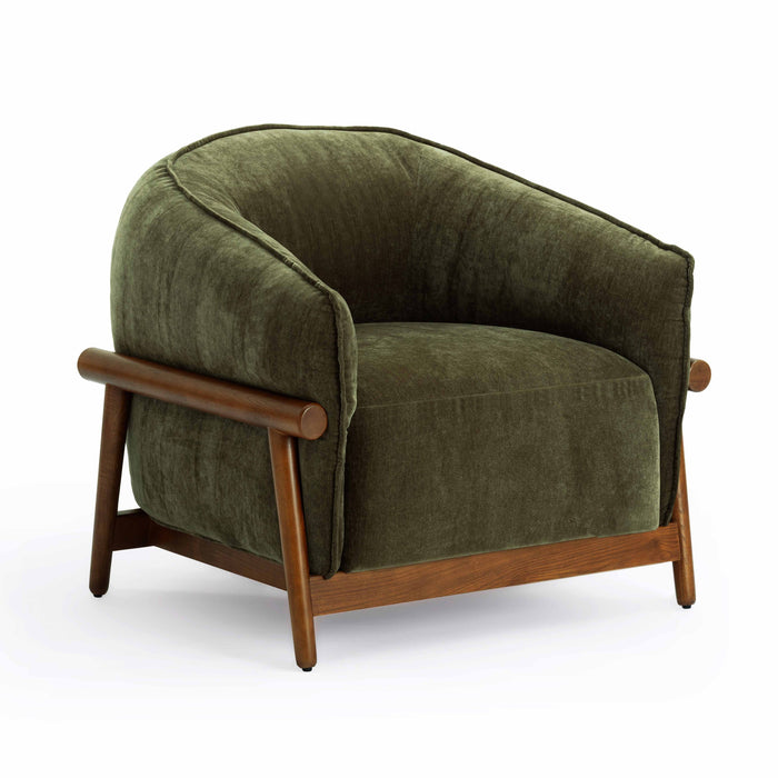 Piedmont Upcycled Contract-Grade Chenille Accent Chair - Home And Beyond