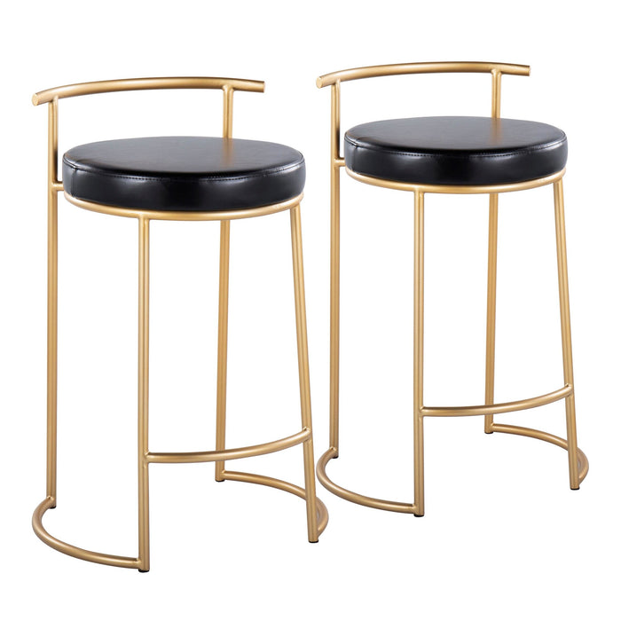 Round Fuji 26" Fixed-Height Counter Stool - Set of 2 image