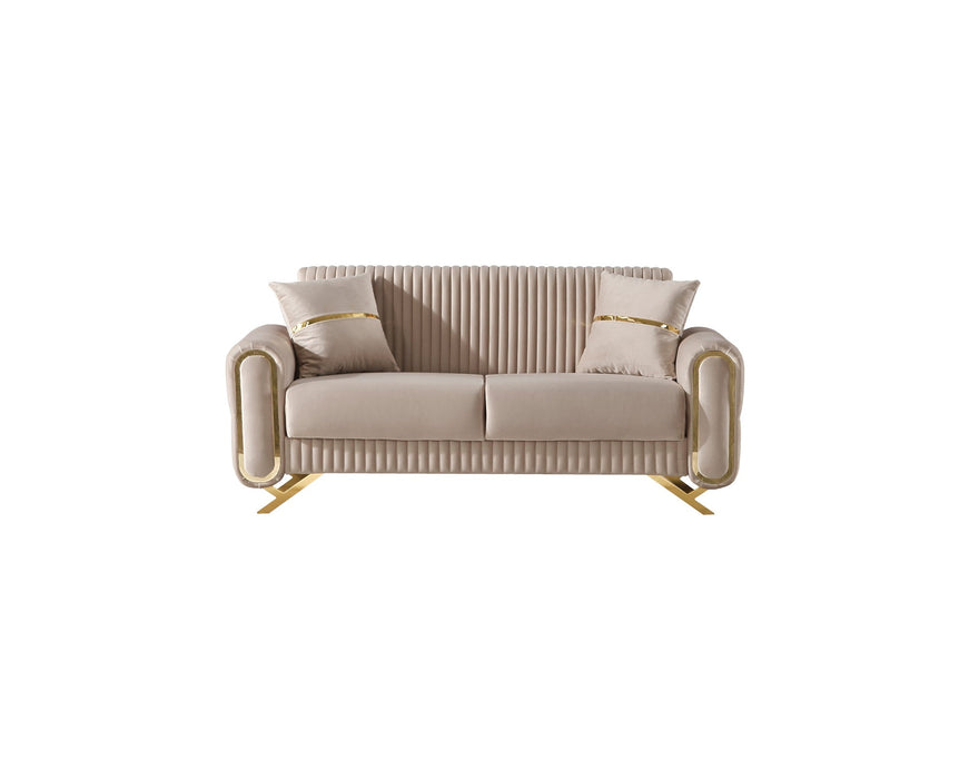 Royal Convertible Loveseat Beige