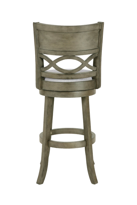 Manchester 29" Bar Stool W/Fabric Cushions-Gray