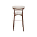 Royce Bar Chair W/Walnut Metal Frame- Beige (2 Per Carton)