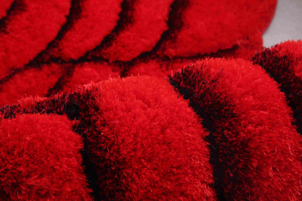 FAUX FUR Rug DOUBLE ROSE