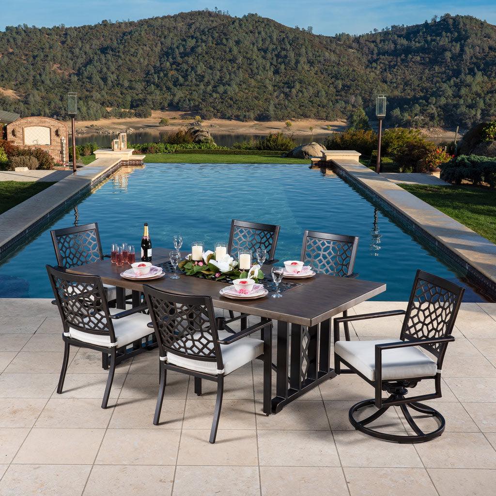 Sunbrella loring 7pc on sale patio sectional set