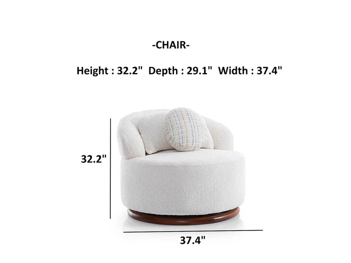 Snowy Chair Cream - Home And Beyond
