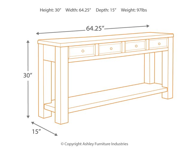 Gavelston Sofa/Console Table - Home And Beyond