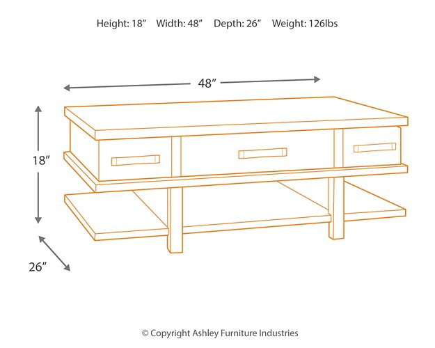 Stanah Coffee Table with Lift Top - Home And Beyond