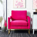 Avery Pink Velvet Chair With Polished Gold Base - UK - Home And Beyond