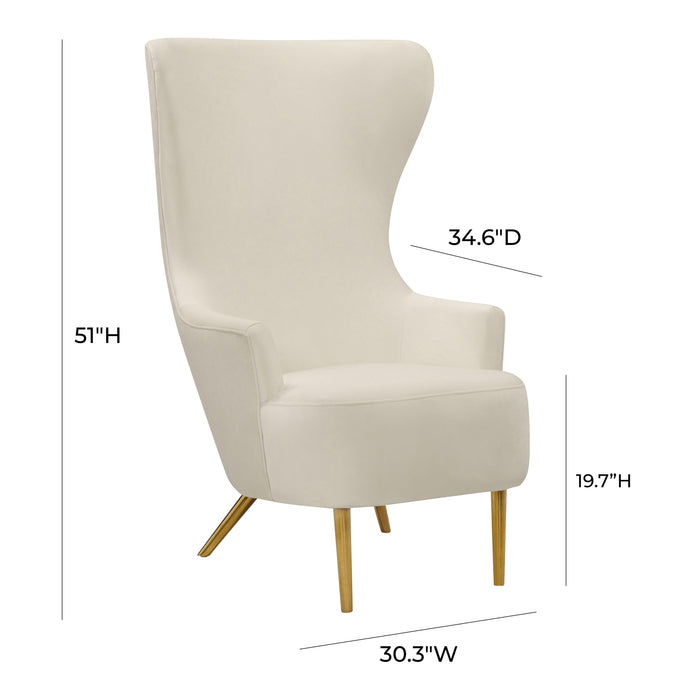 Julia Cream Wingback Chair - UK - Home And Beyond