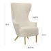 Julia Cream Wingback Chair - UK - Home And Beyond