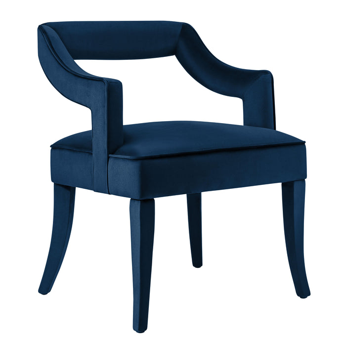 Tiffany Navy Velvet Chair - UK - Home And Beyond