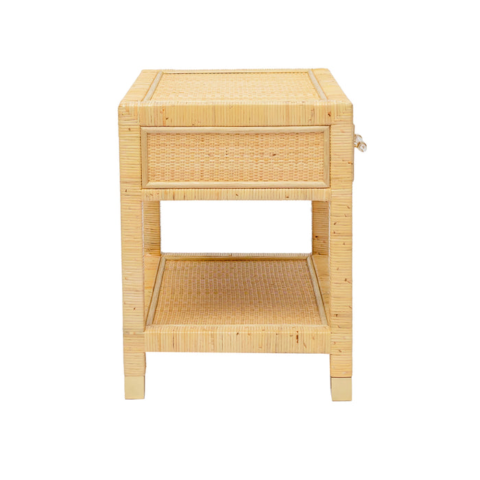 Amara Natural Rattan Nightstand - Home And Beyond