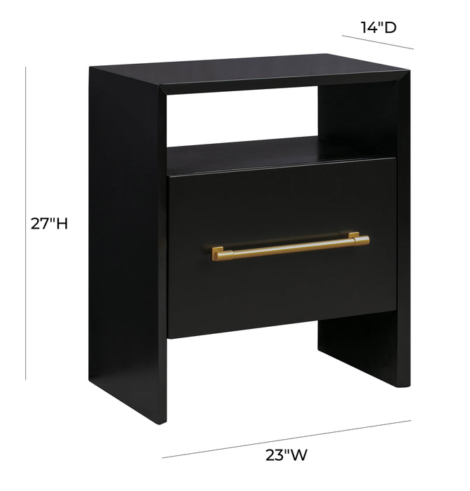 Libre Black Nightstand - UK - Home And Beyond