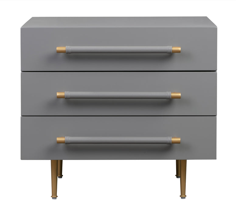 Trident Grey Nightstand - UK - Home And Beyond