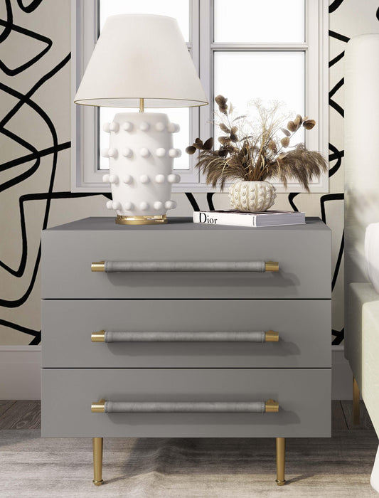 Trident Grey Nightstand - UK - Home And Beyond