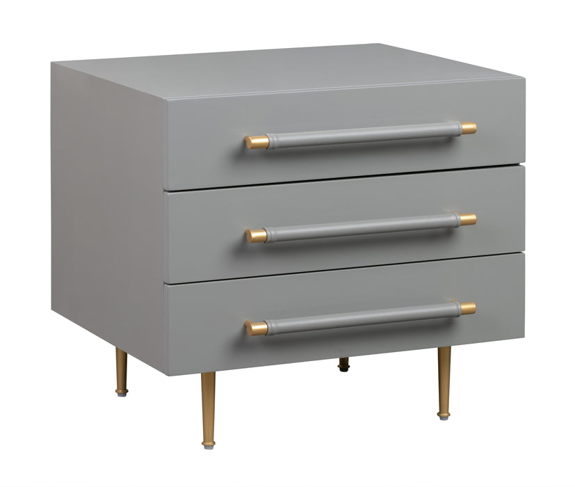 Trident Grey Nightstand - UK - Home And Beyond