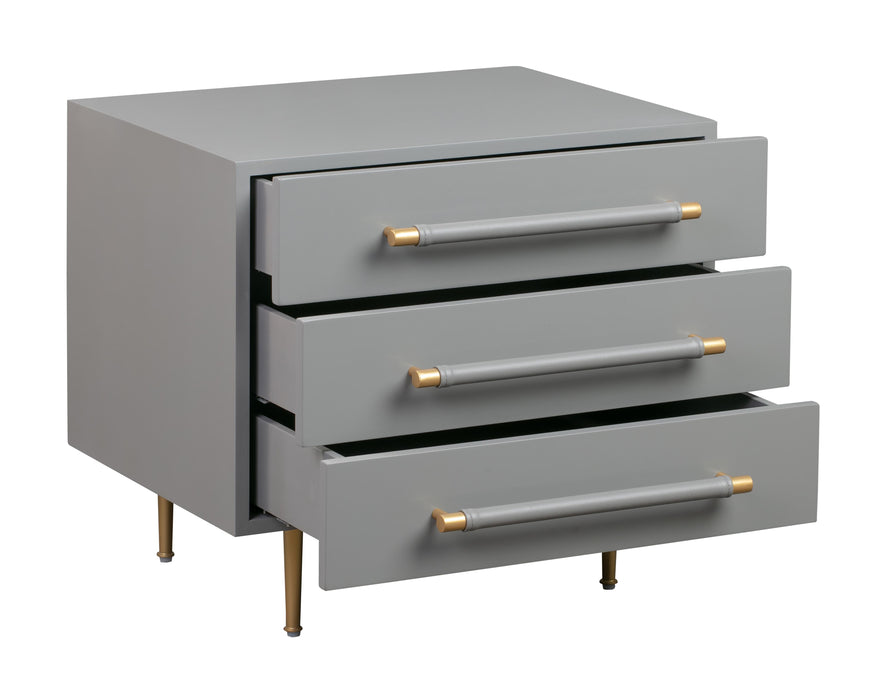 Trident Grey Nightstand - UK - Home And Beyond