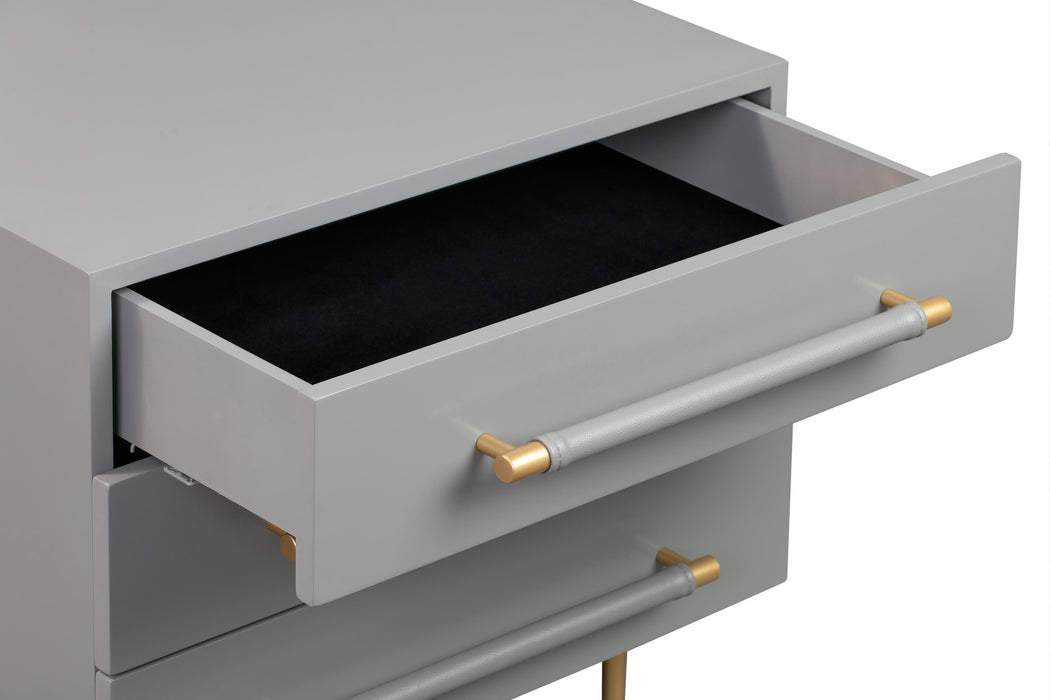 Trident Grey Nightstand - UK - Home And Beyond