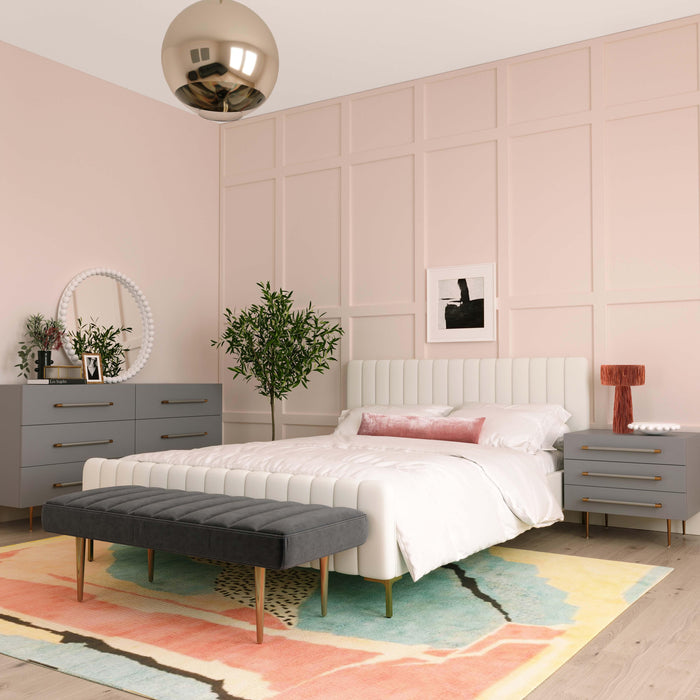 Trident Grey Nightstand - UK - Home And Beyond