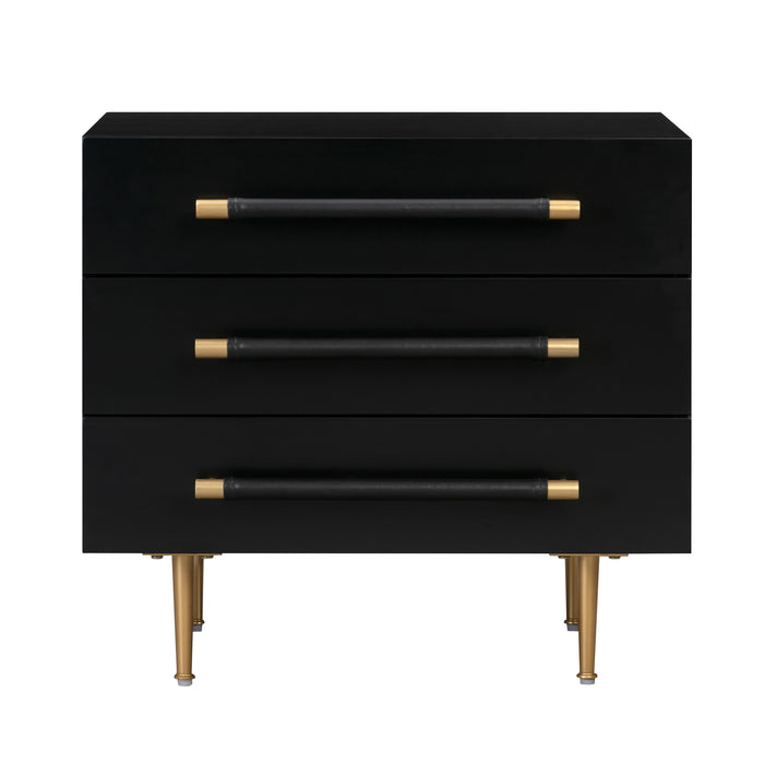 Trident Black Nightstand - UK - Home And Beyond