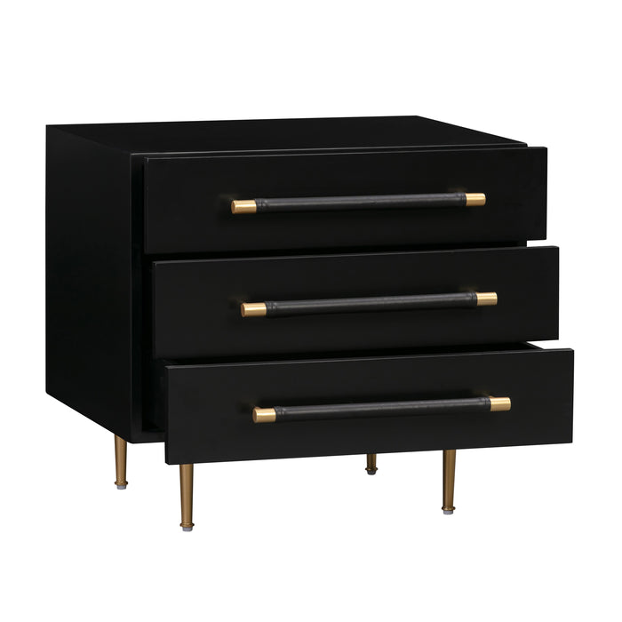 Trident Black Nightstand - UK - Home And Beyond