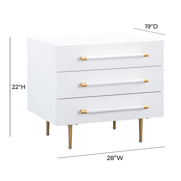 Trident 28" 3-Drawer Nightstand