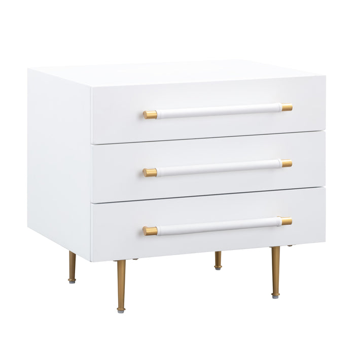 Trident White Nightstand - UK - Home And Beyond