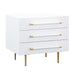 Trident White Nightstand - UK - Home And Beyond