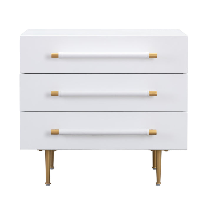 Trident White Nightstand - UK - Home And Beyond