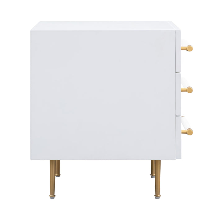 Trident White Nightstand - UK - Home And Beyond