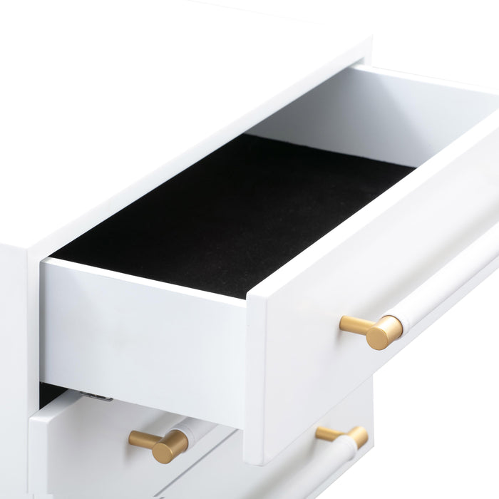 Trident White Nightstand - UK - Home And Beyond