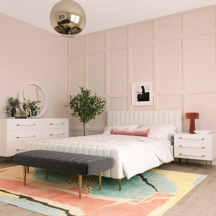 Trident White Nightstand - UK - Home And Beyond