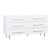 Trident White 6 Drawer Dresser - UK - Home And Beyond