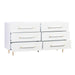 Trident White 6 Drawer Dresser - UK - Home And Beyond
