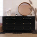 Trident Black 6 Drawer Dresser - UK - Home And Beyond