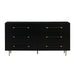 Trident Black 6 Drawer Dresser - UK - Home And Beyond
