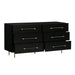 Trident Black 6 Drawer Dresser - UK - Home And Beyond