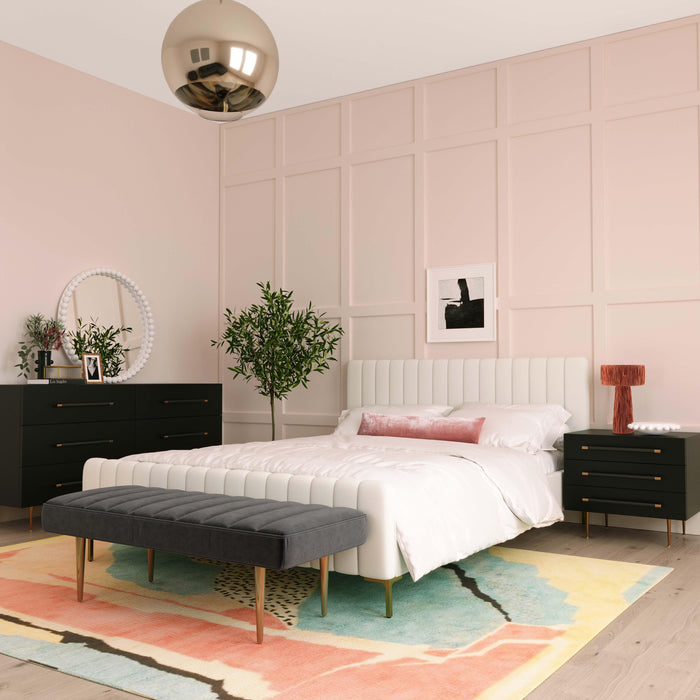 Trident Black 6 Drawer Dresser - UK - Home And Beyond