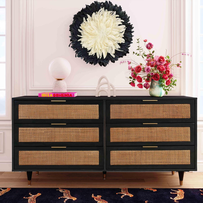 Sierra Noir 6 Drawer Dresser - UK - Home And Beyond