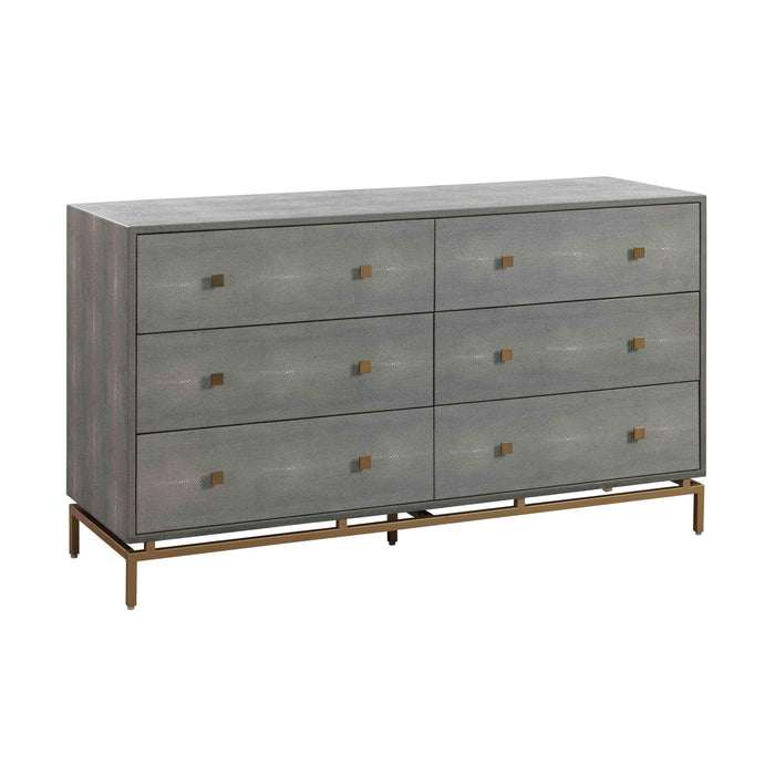 Pesce Shagreen 6 Drawer Dresser - UK - Home And Beyond
