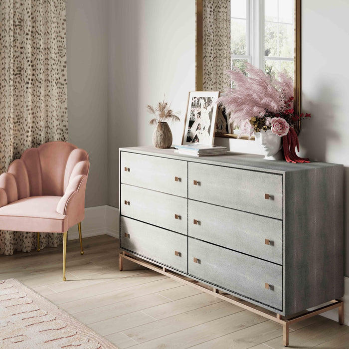 Pesce Shagreen 6 Drawer Dresser - UK - Home And Beyond