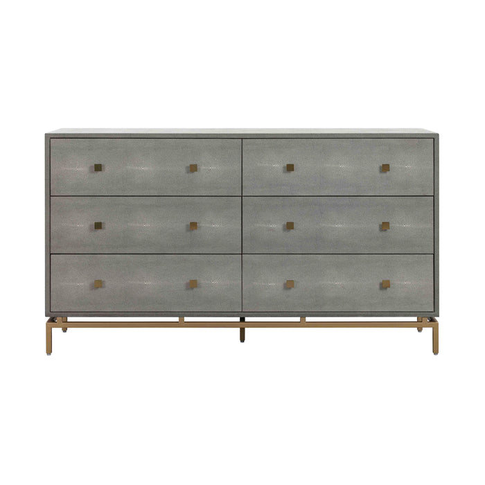 Pesce Shagreen 6 Drawer Dresser - UK - Home And Beyond